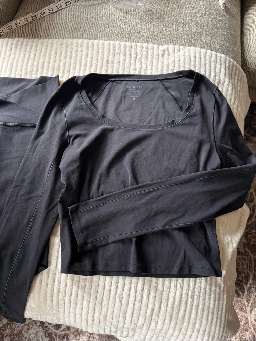 Athleta Transcend Set - Long Sleeve Crop Top & High Waist Leggings - Picture 3 of 6